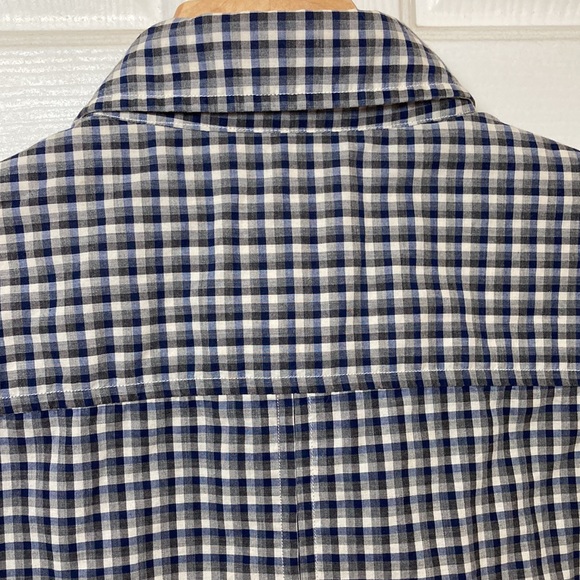 Rag & Bone Men’s Plaid Tailored Workwear Shirt Long-sleeved Blue Gray Cotton Med - Picture 6 of 11